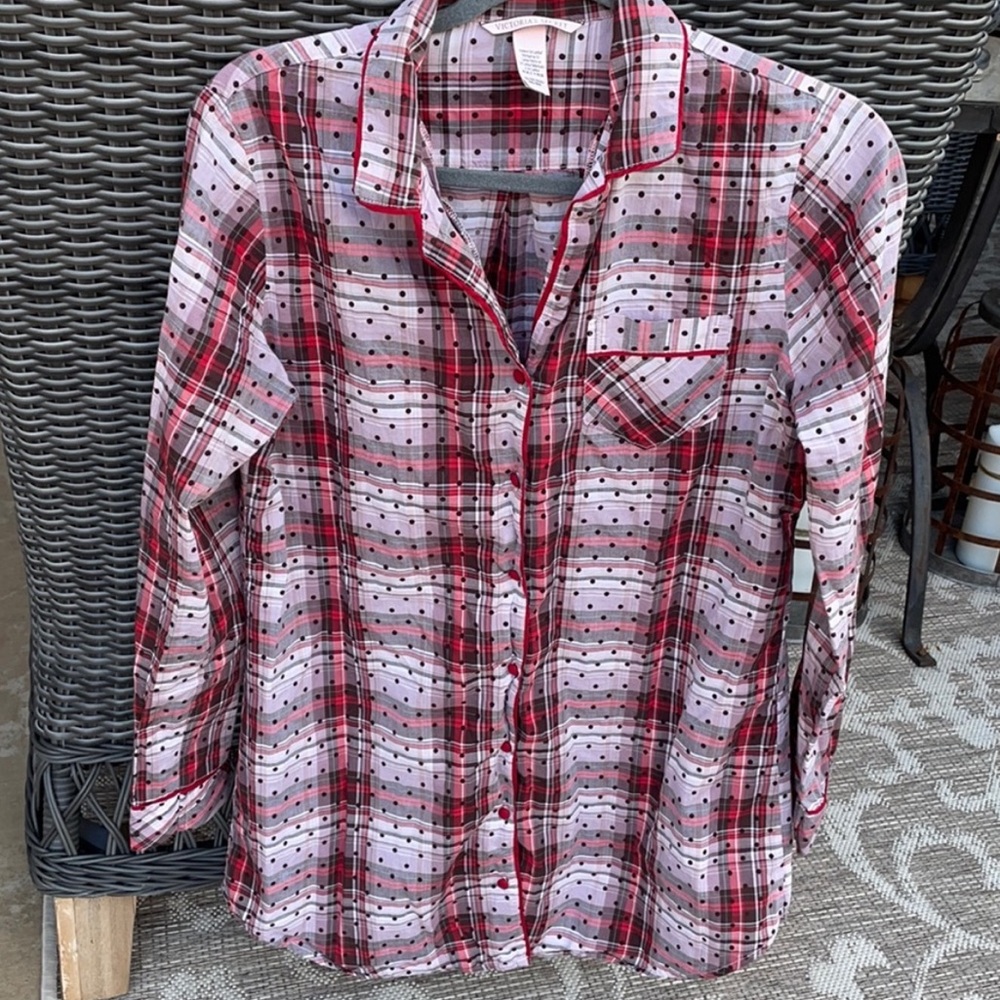 Victoria’s Secret Polka Dot and Plaid Nightgown